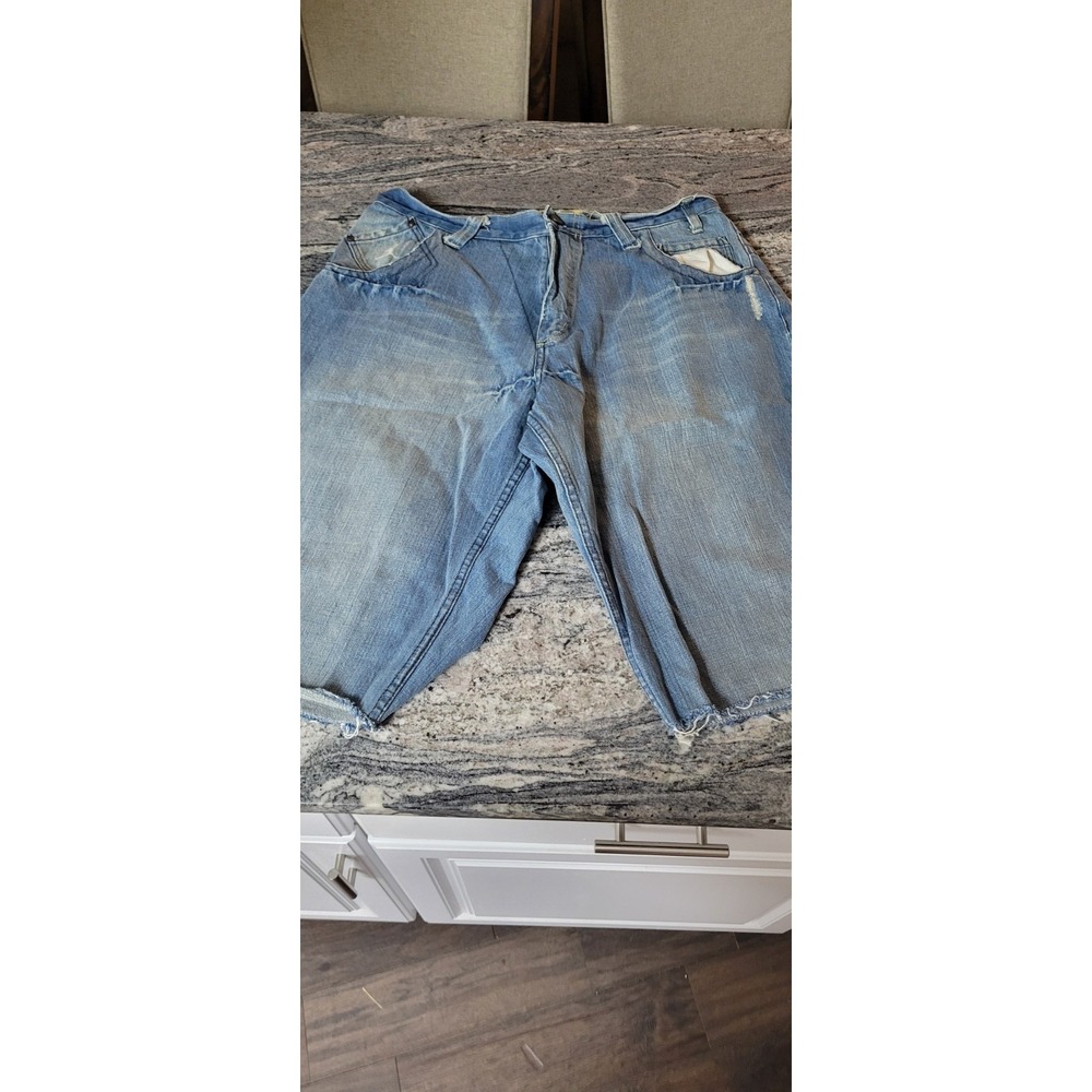 Vintage 2005 Jordan Shorts Men 36 20th Anniversary Denim Jeans Cut Offs - Picture 3 of 8
